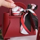 Подарочная сумочка с бантом GiftBag, красная, 2 штуки - изображение 7