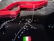 Об'ємна Рамка з 3D Трасою IMOLA Circuit (Autodromo Enzo e Dino Ferrari) / Imola, Emilia-Romagna, Italy / Імола (Автодром Енцо і Діно Феррарі) в Масштабі 1:40 000 Red Matte / F1 Frame 32x23x3 - зображення 2
