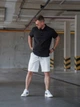 Шорты мужские спортивные однотонные оверсайз шорты хлопковые Casual Белые XL - изображение 5