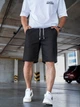 Шорты мужские спортивные однотонные оверсайз шорты хлопковые Casual Черные L - изображение 6