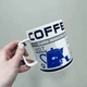 Чашка фарфоровая 700 мл "Coffee" A-PLUS 3385 с синим - изображение 3