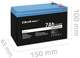 Akumulator Qoltec LiFePO4 Litowo-Żelazowo-Fosforanowy 12.8V 7Ah 89.6Wh BMS (5901878537115) - obraz 6