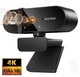 Веб-камера 4K 3840×2160 Автофокус, Микрофон, Plug and Play USB со шторкой безопасности - изображение 1