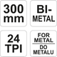 Piła do metalu YATO 300 mm (YT-3163) (5906083931635) - obraz 3