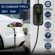 Mobilna ładowarka do samochodu elektrycznego Qoltec EV z regulacją 2 w 1 Typ 2 7 kW 5 m (5901878524665) - obraz 7