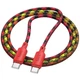 Дата кабель Hoco X116 Meridian Type-C to Type-C 60W (1m) Gradient Red Mix - изображение 2