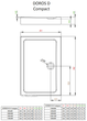 Душовий піддон RADAWAY Doros D Compact 120 SDRD1280-05 - зображення 3