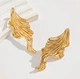 Жіночі сережки Стрічки jewelry золоті - зображення 4