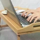 Бамбуковый столик-поднос в постель Ruhhy 25052 с раскладными ножками и устойчивой конструкцией 73×31×21 см - изображение 5