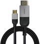 Kabel Qoltec USB-C to HDMI 5 m Black-Grey (5901878504384) - obraz 2