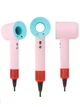 Професійний фен для волосся Super Hair Dryer 1600 Вт + насадка концентратор, рожевий, бірюзовий - зображення 2