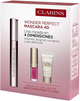 Zestaw Clarins Tusz do rzęs Wonder Perfect 4D 8 ml + Baza pod makijaż SOS White 5 ml + Błyszczyk do ust Lip Comfort 04 1.4 ml (3666057418488) - obraz 1