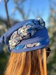 Жіноча чалма літня бандана тюрбан з бавовни One Size синя - изображение 6