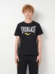 Футболка хлопковая длинная мужская Everlast 37M290J86-2000 S Черная с принтом (8052995718486) - изображение 1