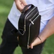 Мужская сумка-барсетка через плечо кожаная черная с ручкой Tiding Bag M616932 - изображение 3