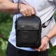 Сумка-барсетка мужская через плечо кожаная гладкая черная Tiding Bag TD-55467 - изображение 6