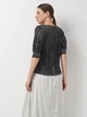 Блуза H&M XS Черно-белый 0609650_чер.б.точки_12 - изображение 3