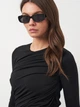Блузка H&M 34 Бордовий 0558370_03 - зображення 4