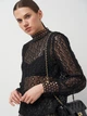 Блуза H&M 34 Черно-белый 0596119_сетка_16 - изображение 4