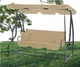 Садова гойдалка Garden Line KRE0759 бежева 210x120x170 см, розкладна з функцією лежака, з м’якими подушками і підставками для напоїв - зображення 10