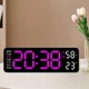 Часы Deepfox DS-5503 LED цифровые электронные настольные Будильник Дата Температура Влажность 22.8х7.5см фиолетовый/чёрный - изображение 1