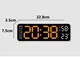 Часы Deepfox DS-5503 LED цифровые электронные настольные Будильник Дата Температура Влажность 22.8х7.5см оранжевый/белый - изображение 9