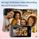 Цифровий фотоапарат Benjie Y22 4K Bluetooth сенсорний 32GB 3.0" 64мп камера синій - зображення 8