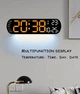 Часы Deepfox DS-5502 LED цифровые электронные настенные Будильник Дата Температура 35х10см оранжевый - изображение 2