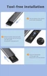 Зовнішня кишеня Blueendless M2818N для NVMe (PCIe) M2 SSD USB 3.1 Type-C - зображення 4