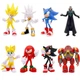 Набор фигурок 8в1 Ёжик Супер Соник, 12 см - Sonic The Hedgehog 3 - изображение 1