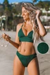 Купальник Cupshe S зеленый блеск 124106 - изображение 3