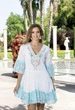 Пляжна туніка з вишивкою з бісеру Fresh Cotton 2307 F-10C 46(L) Білий - зображення 4