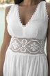 Длинное платье для пляжа с кружевом Fresh Cotton 2404 F-1C 42(S) Белый - изображение 4