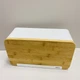 Хлебница металлическая со сдвижной крышкой-доской 33*13*18 см Ardesto Midori AR0914WB White - изображение 3