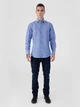 Рубашка мужская Arber Linen Shirt 2 M05.15.06.222 41-42 Синяя (9099704710002) - изображение 2