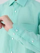 Рубашка мужская Arber Linen Shirt 2 M05.20.30.224 38-39 Зеленая (9099705230004) - изображение 6