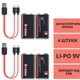 Акумулятор крона 4 штуки, Li-рo зарядка USB Soshine 9V 1000 mAh - зображення 1