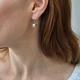 Серебряные серьги Шары на петле серебро 925 пробы 500067 2.40г - изображение 3
