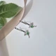 Серебряные серьги с Подвеской Колибри с Зелеными камнями серебро 925 пробы Родированное 5000135р 2.20г - изображение 5