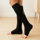 Гольфы для профилактики варикоза компрессионные эластичные Zip Sox, утягивающие гольфы для снятия усталости и отеков ног, с молнией, размер L/XL, 2 шт в комплекте Черные, ZSG-150-L/XL-Black - изображение 1