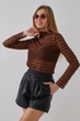 Гольф однотонний жіночий Rong Rong 993 One Size Коричневий shop (2000990897268) - зображення 1