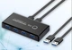 USB 3.0 свитч KVM 2 разъема/порта вход, 4 порта выход для мышки, клавиатуры, Scanner Printer Sharing Switch свитч Черный - зображення 3