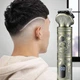 Триммер VGR-Pro аккумуляторная машинка с LED-дисплеем для стрижки волос усов и бороды USB 4 насадки золотой (Z69) - изображение 3