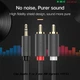 Аудио кабель мультимедийній UGREEN AV102 3.5mm Male to 2 RCA Male Audio Cable 10m Gray 10514 - изображение 2