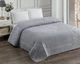 Махровая простынь-покрывало Zeron Turkey 150х220 Bawer Grey - изображение 1