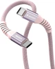 Kabel zasilający i synchronizacyjny Verbatim 100 W z magnesem, USB-C do USB-C, 120 cm, różowy (0023942318576) - obraz 2