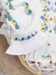 Крестильный набор для мальчика Family Tradition велюровая махра муслин с вышивкой и кружевом белый Цветы Украины - изображение 4