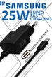 Швидка зарядка 25w для Samsung Galaxy з кабелем 1метр Super Fast Charging PD type-C Power Adapter, зарядний пристрій Black - зображення 1