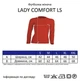 Женский белый лонгслив JHK Lady Comfort, размер XL, с длинными рукавами и круглым вырезом - изображение 5