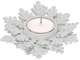 Świecznik świąteczny Springos na świeczkę tealight brokatowy srebrny (CA1204) 12 x 10.5 x 4 cm (5907719462097) - obraz 4